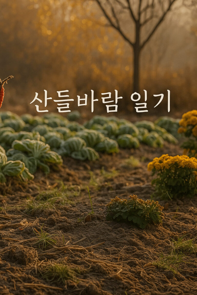 “산들바람 일기 – 늦가을의 마당에서”