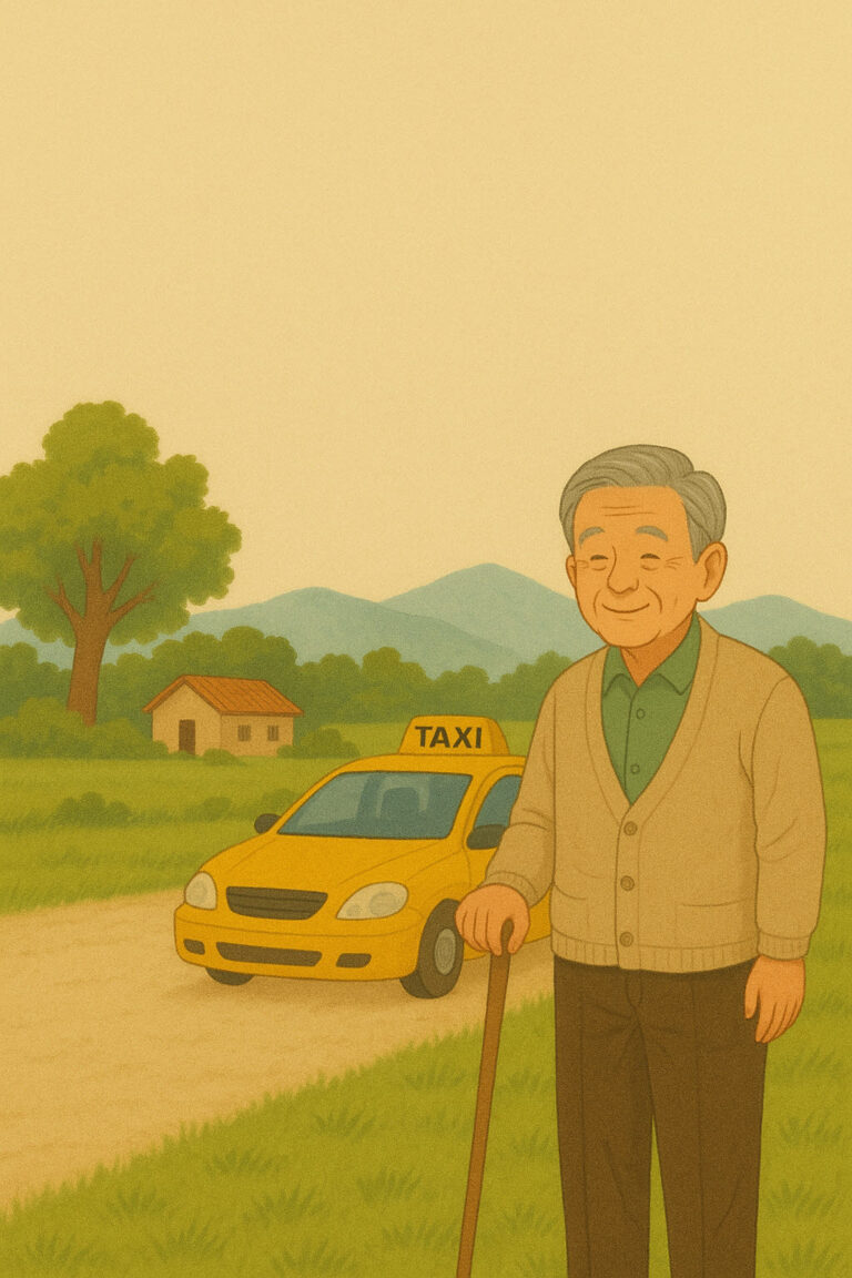 농촌에서 이동복지 서비스를 받는 이미지, 춘천 희망택시