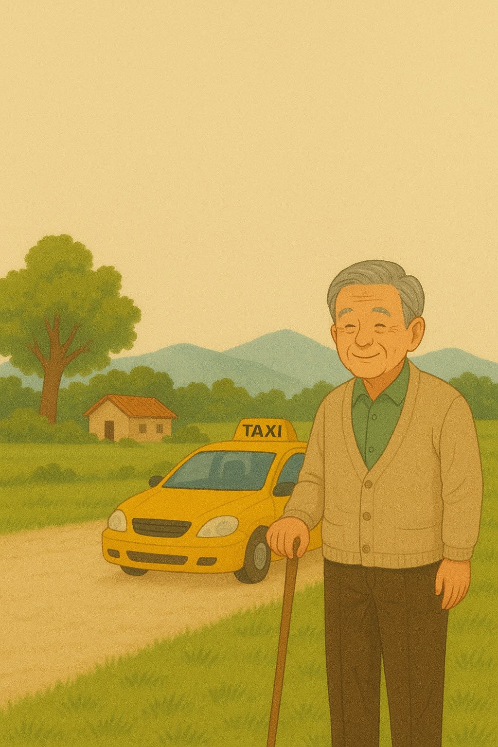 농촌에서 이동복지 서비스를 받는 이미지, 춘천 희망택시