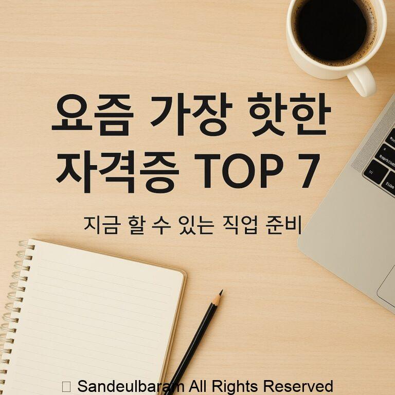 요즘 가장 핫한 자격증 TOP 7