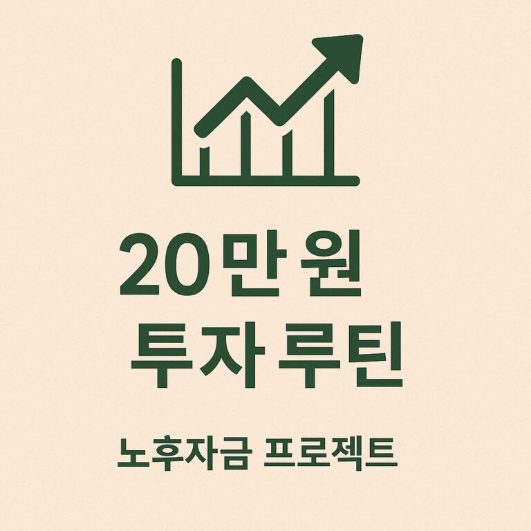 🌿 월 20만 원대로 투자해서 노후 자금 마련해보기 프로젝트